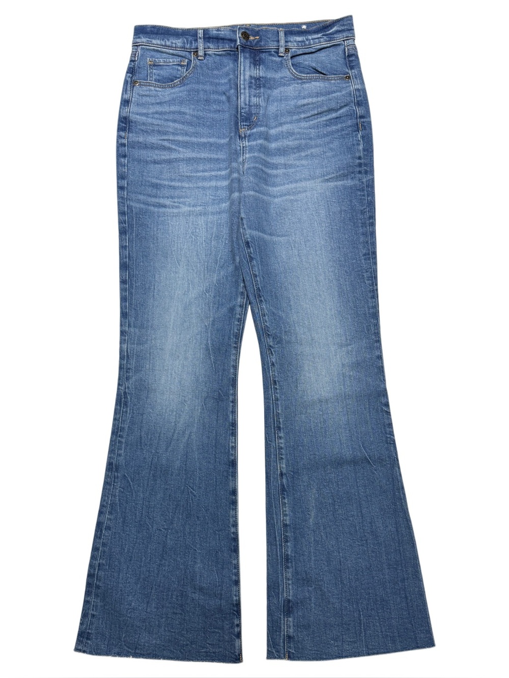 {LOFT} "The Slim Flare" Blue High Rise Bootcut Raw Hem Jeans WJ406